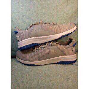 PUMA Fusion Grip Light Gray Silver Mens Waterproof Golf Shoes Sz 11, NWT
